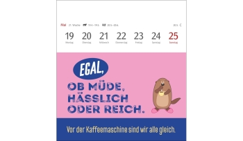 Der fette Vogel bricht den Ast Postkartenkalender 2025