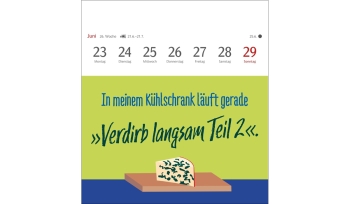 Der fette Vogel bricht den Ast Postkartenkalender 2025