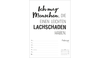 Typo-Sprüche-Kalender s/w Wochenplaner 2025