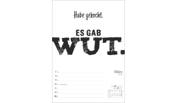 Typo-Sprüche-Kalender s/w Wochenplaner 2025