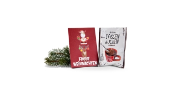 Geschenkset / Präsenteset: Frohe Weihnachten Tassenkuchen