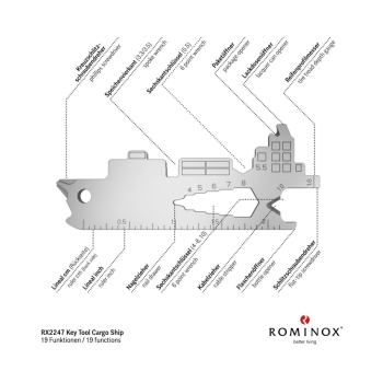 Geschenkartikel: ROMINOX® Key Tool Cargo Ship / Containerschiff (19 Funktionen) im Motiv-Mäppchen Frohe Ostern