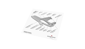 Geschenkartikel: ROMINOX® Key Tool Airplane / Flugzeug (18 Funktionen) im Motiv-Mäppchen Frohe Ostern