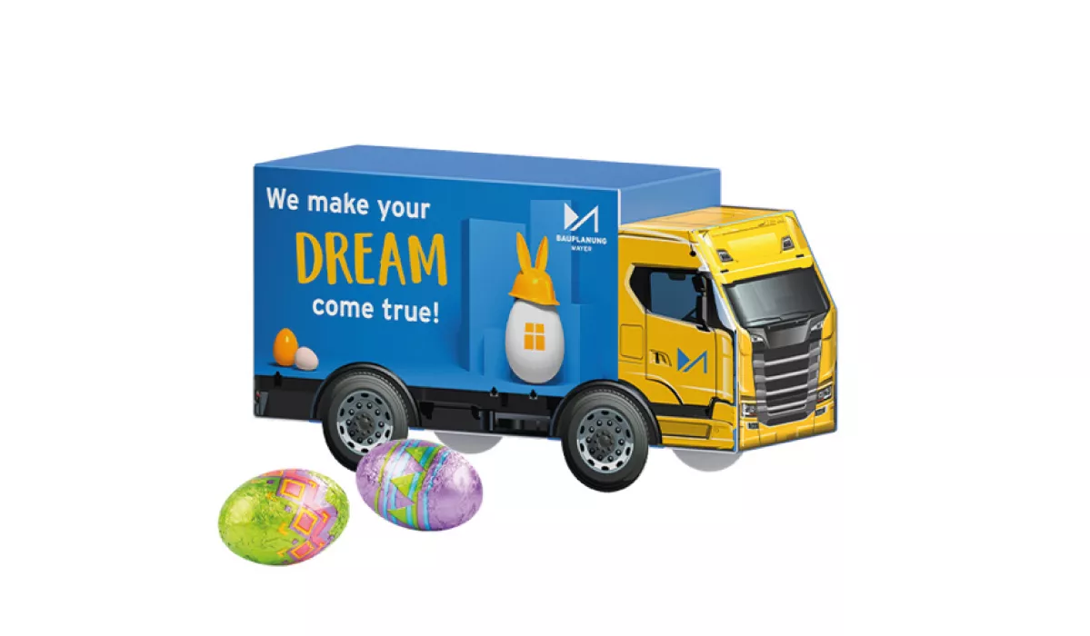 Ostergeschenk: LKW / TRANSPORTER / SCHIFF / BUS PRÄSENT OSTERN