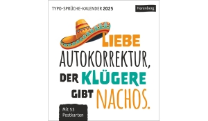 Typo-Sprüche-Kalender Postkartenkalender 2025