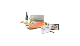 Geschenkartikel / Präsentartikel: Lachs-Gutschein in Holzbox: Genießer