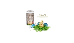 Geschenkartikel / Präsentartikel: Lindt-Oster-Überraschung - Etikett Frohe Ostern - EierHasen