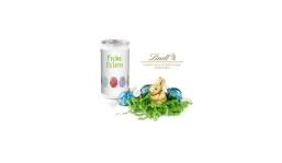 Geschenkartikel / Präsentartikel: Lindt-Oster-Überraschung - Etikett Frohe Ostern - EierReihe