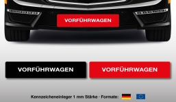 Kennzeicheneinleger Vorführwagen