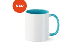 Tasse Funny - weiß/türkies