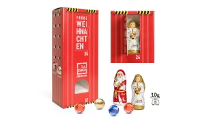 Lindt Lindor Adventsspender Turm mit Hohlfigur