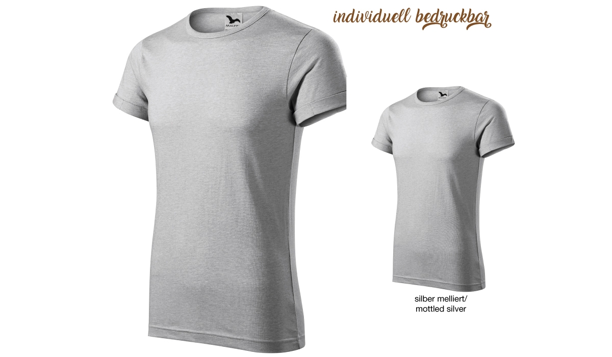 FUSION 163 Herren Tshirt - silber melliert