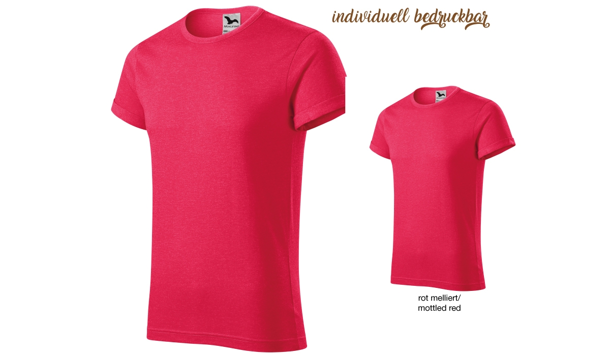 FUSION 163 Herren Tshirt - rot melliert