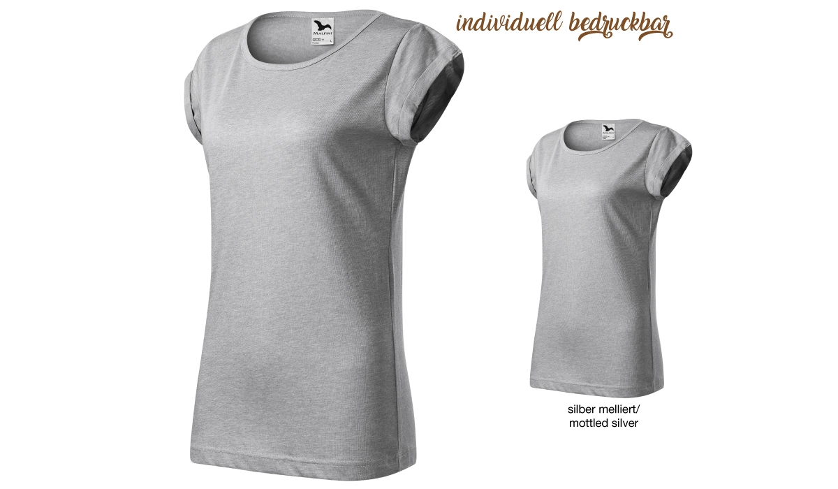 FUSION 164 Damen Tshirt - silber melliert