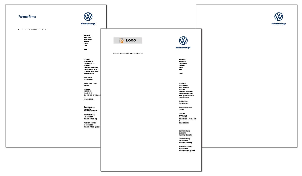 Briefbogen VW Nutzfahrzeuge