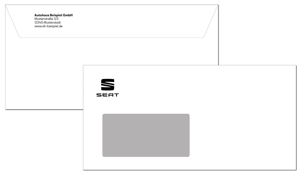 Briefumschlag SEAT 1-farbig schwarz