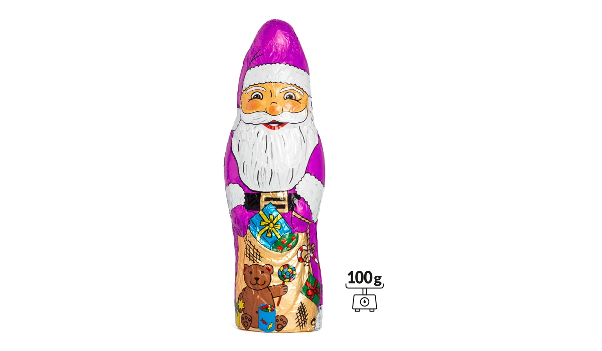 Schoko Weihnachtsmann individuell 100 gr.