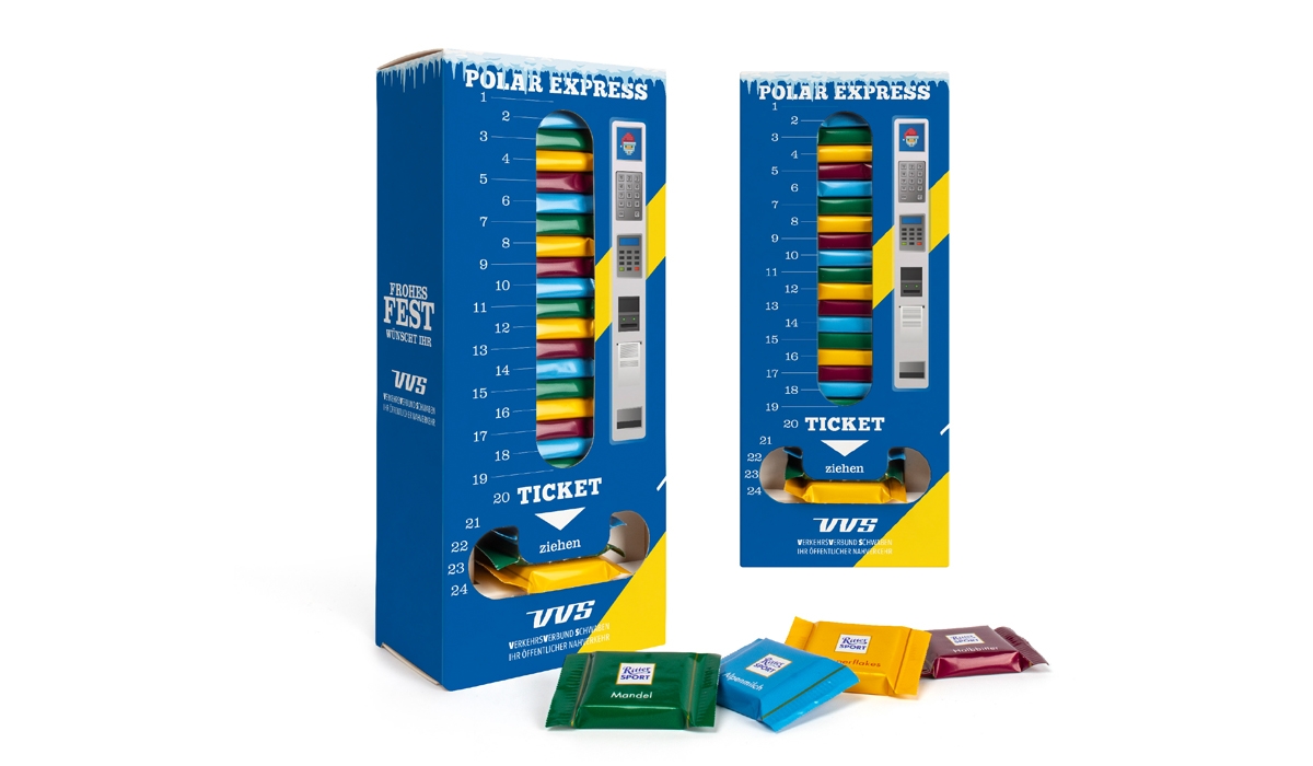 Ritter Sport Adventsspender Turm