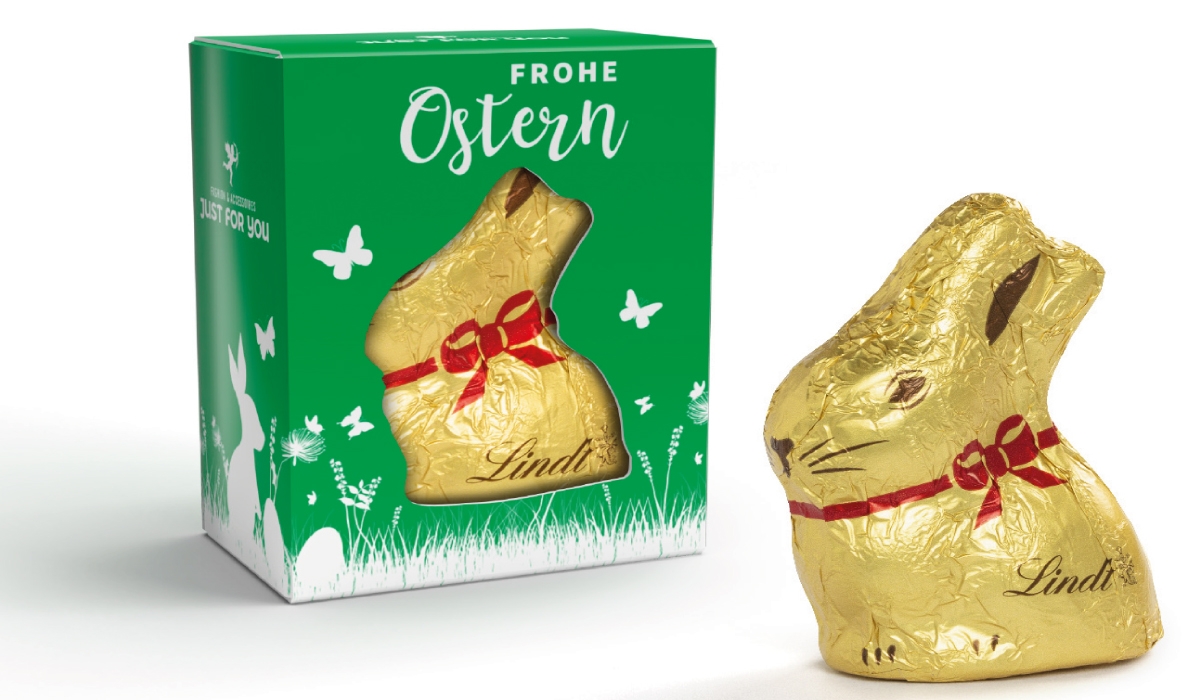 Ostergeschenk: Lindt Mini Goldhase in Vollkartonage