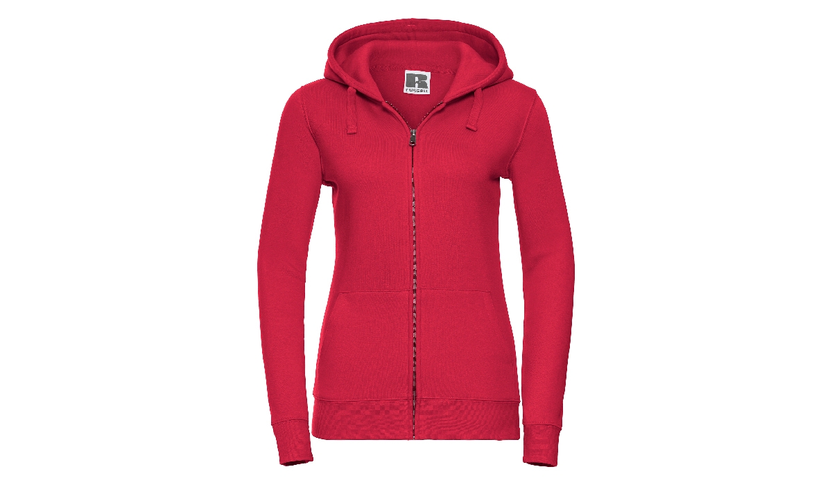 Damen Authentic Kapuzen-Sweatjacke - rot